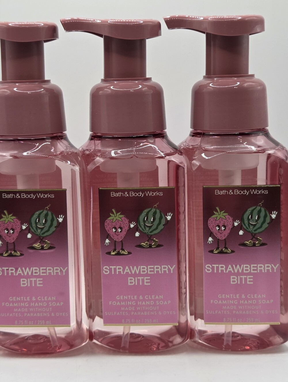 Bath & Body Works Strawberry Bite Foaming Hand Soap 3 Pack